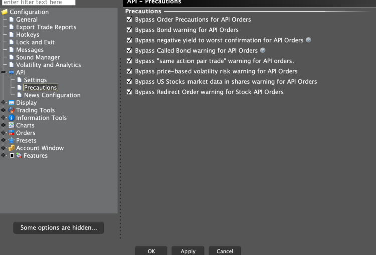 TWS/IB Gateway API Settings Configuration 2
